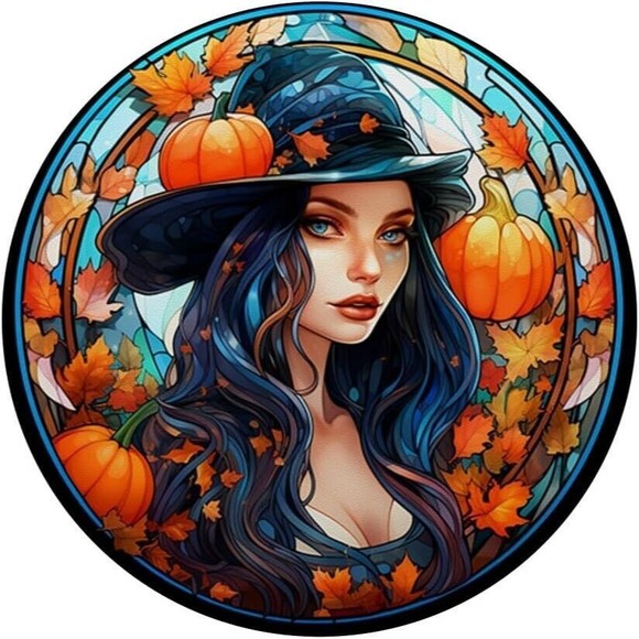Fall Leaves and Halloween Pumpkins Cell Phone Womn Pop Sockets Swappable PopGrip - Picture 6 of 13